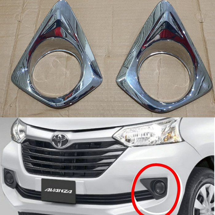 COVER Ring foglamp TOYOTA GRAND NEW AVANZA  2015 SAMPAI 2018 CROME chrome 2016 2017 barong