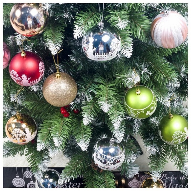 [Christmas Products] 12Pcs /Set Christmas Tree Decorations Balls Bauble