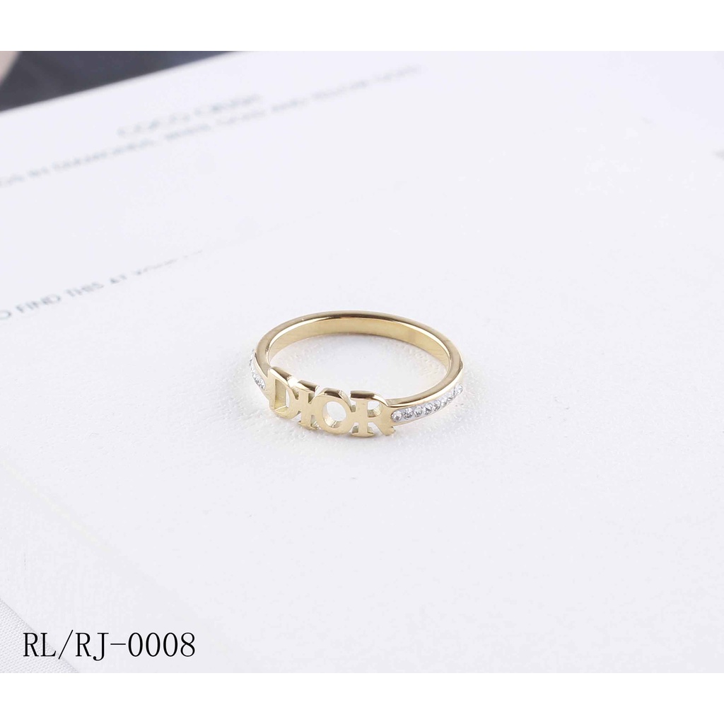 Cincin Titanium Permata Perhiasan Fashion 1782