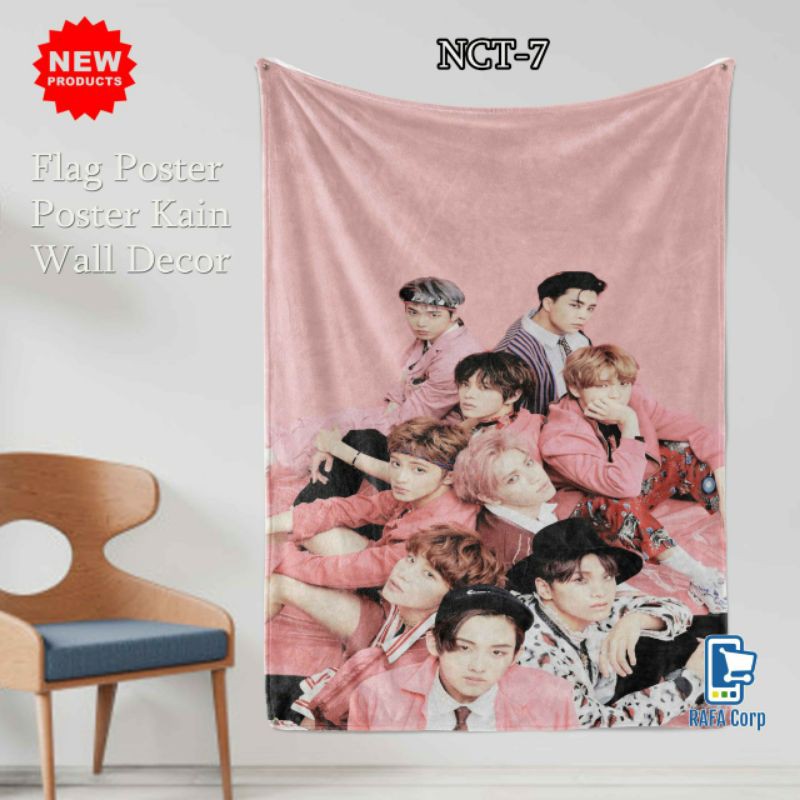 Giant poster NCT - Hiasan dinding NCT - dekorasi kamar kpop - poster kain kpop NCT - poster kain