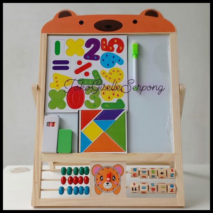 

Mainan Edukasi Anak Papan Tulis 2In1 White Black Board Huruf Angka