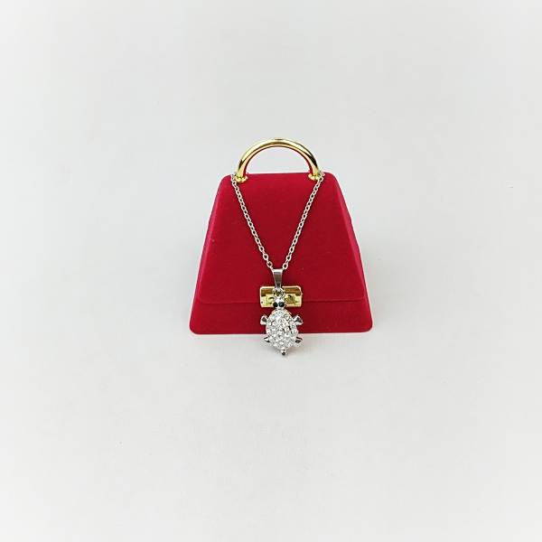 RNL kalung baja / monel original dengan liontin rhodium