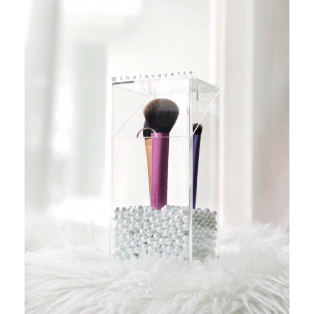 

Acrylic Brush Holder with Lid / Tempat Brush / Brush Holder