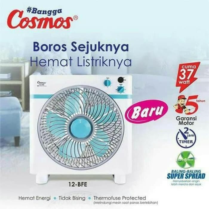 Cosmos Kipas Angin Box Fan 12-BFE ONY (Pengusir Nyamuk)