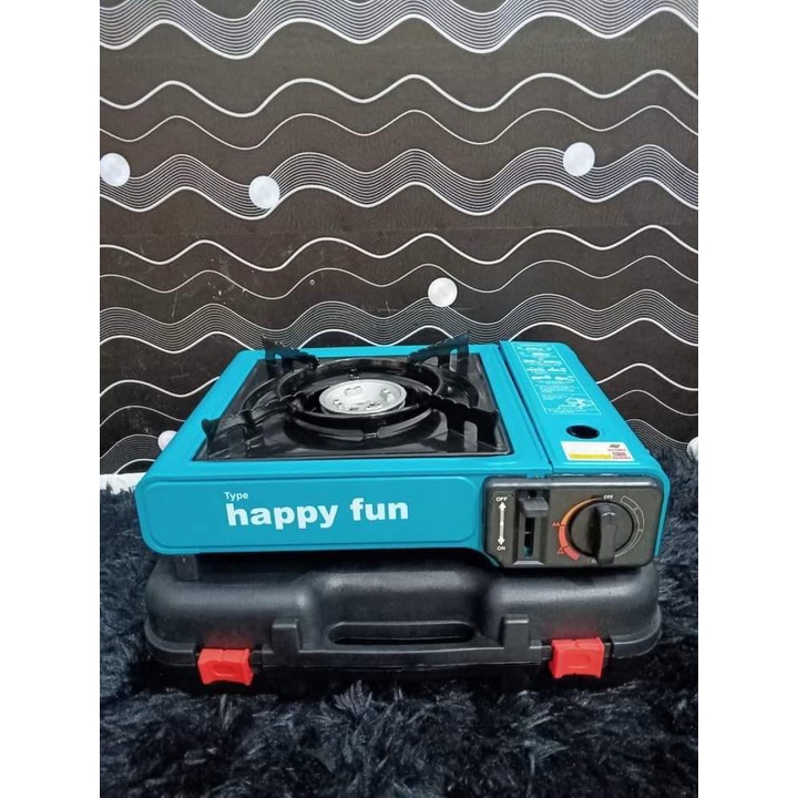 KOMPOR GAS PORTABLE HAPPY FUN / KOMPOR PORTABLE HAPPY FUN / KOMPOR GAS PORTABLE SATU TUNGKU HAPPY FUN SIMPLE