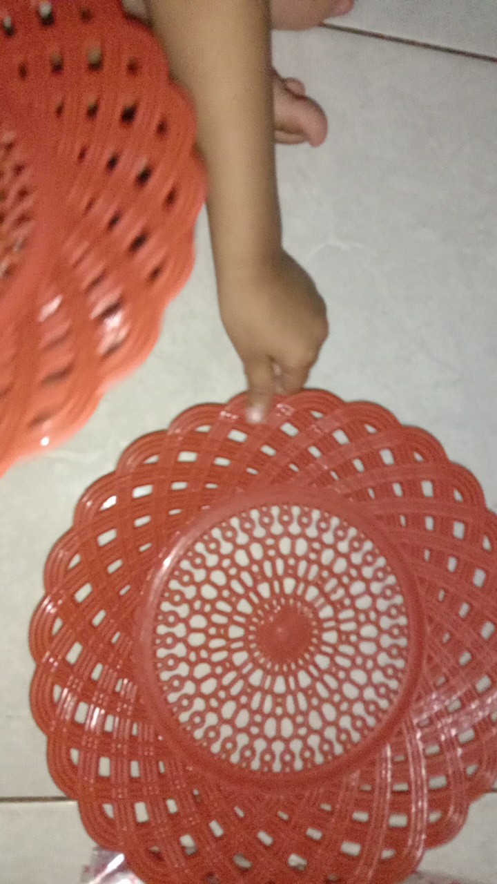Piring Rotan Plastik Anyam  Murah Souvenir