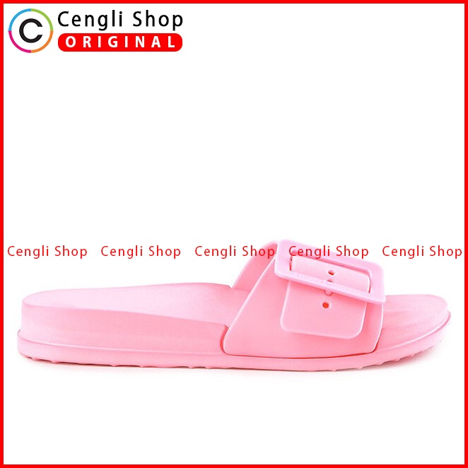 SANDAL SLIDE WANITA HUSH PUPPIES ORIGINAL SENDAL CASUAL BRANDED PINK HW17