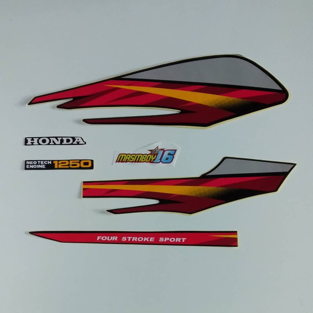 Striping honda GL PRO GL MAX 97 1997 merah kuning
