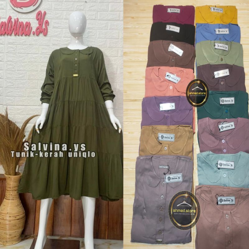 LONG TUNIK SALVINA.YS ORIGINAL/TUNIK SALVINA YS KERAH/AHMED.STORE