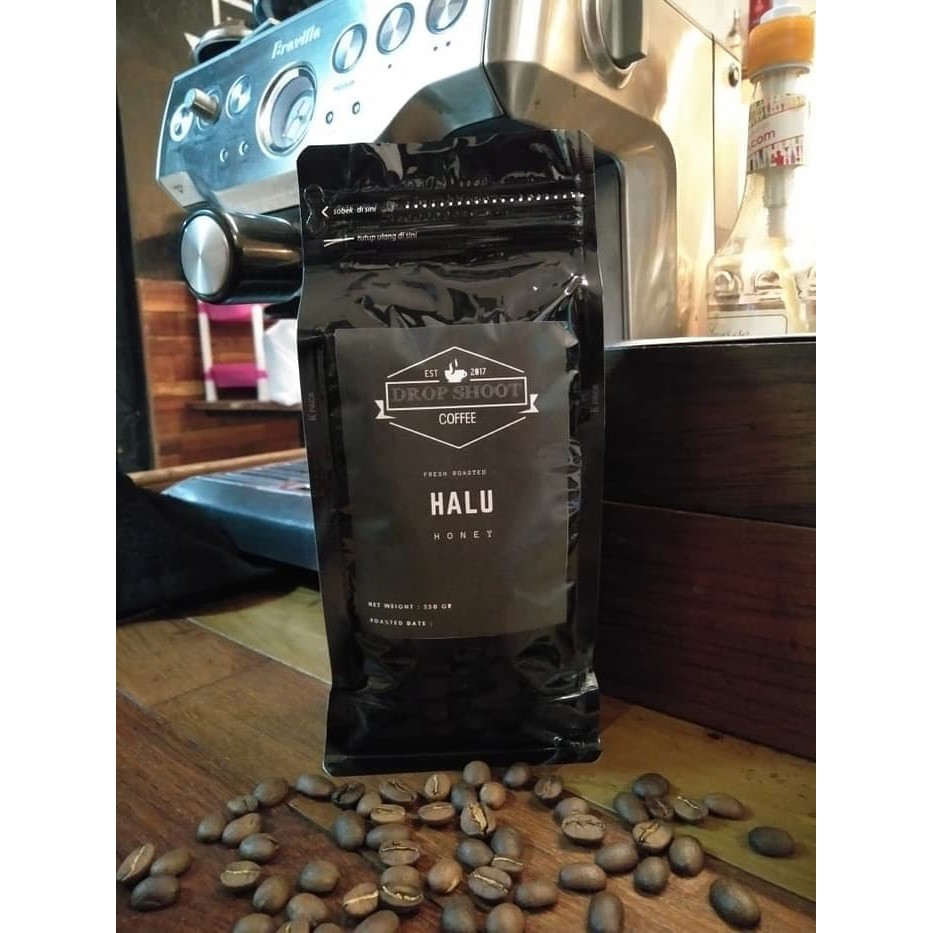 

KOPI GUNUNG HALU HONEY 250gr DROP SHOOT COFFEE - ROAST BEAN - kkp1205