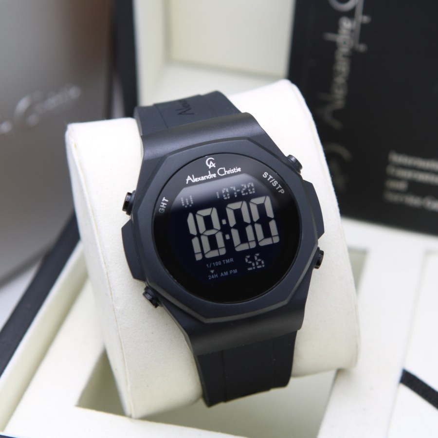 JAM TANGAN PRIA ALEXANDRE CHRISTIE AC 9359 DIGITAL RUBBER ORIGINAL GARANSI 1 TAHUN