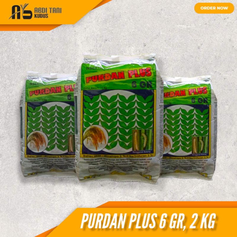 INSEKTISIDA TABUR PURDAN PLUS 6 GR 1 KG PENGENDALI SUNDEP DAN WERENG