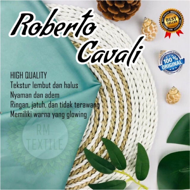 ROBERTO CAVALI / ROBERTO CAVALI ORIGINAL / KAIN ROBERTO CAVALI  (per 0.5m) TERMURAH / CAVALI IMPORT