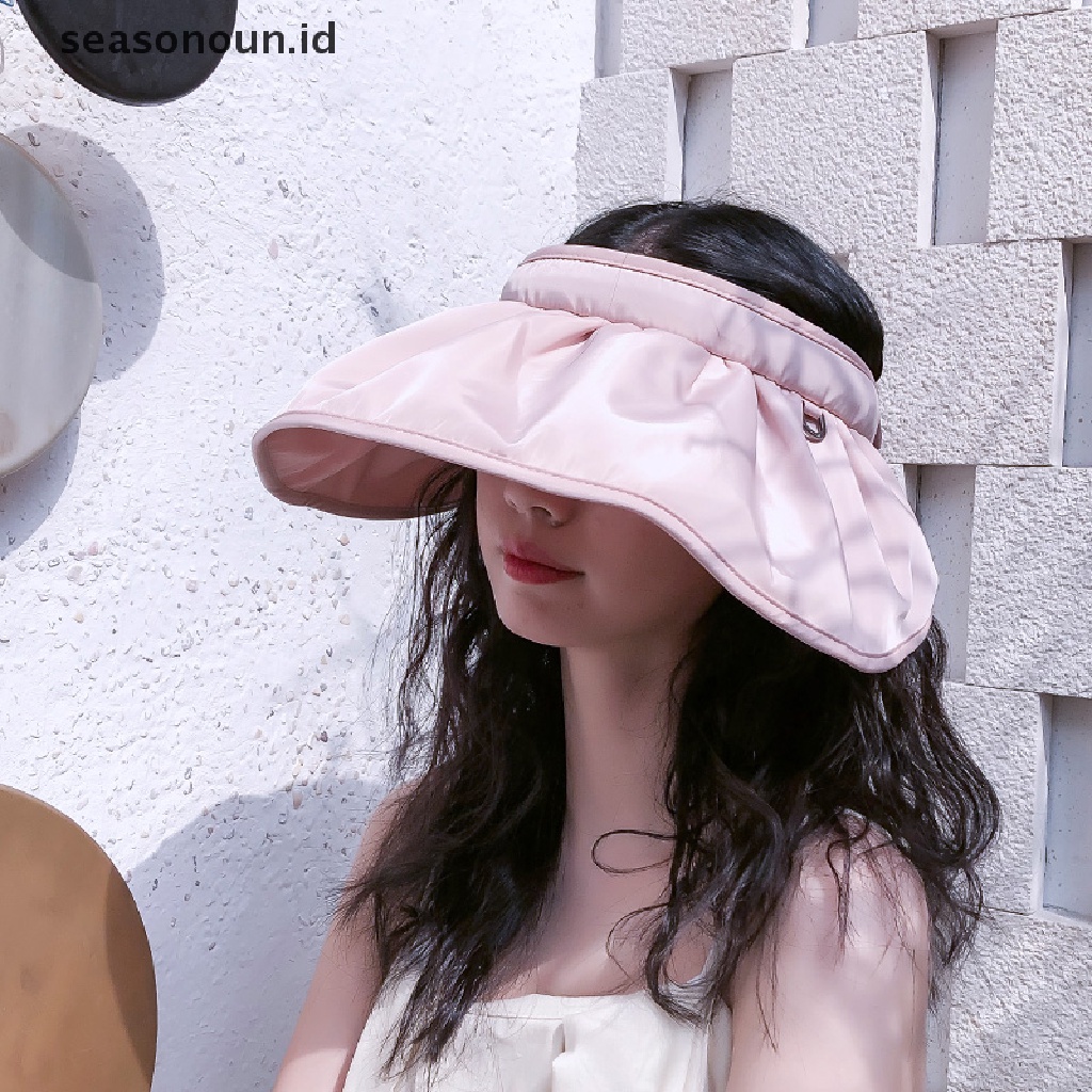 Topi Pelindung Matahari UV Bahan Vinyl Untuk Wanita