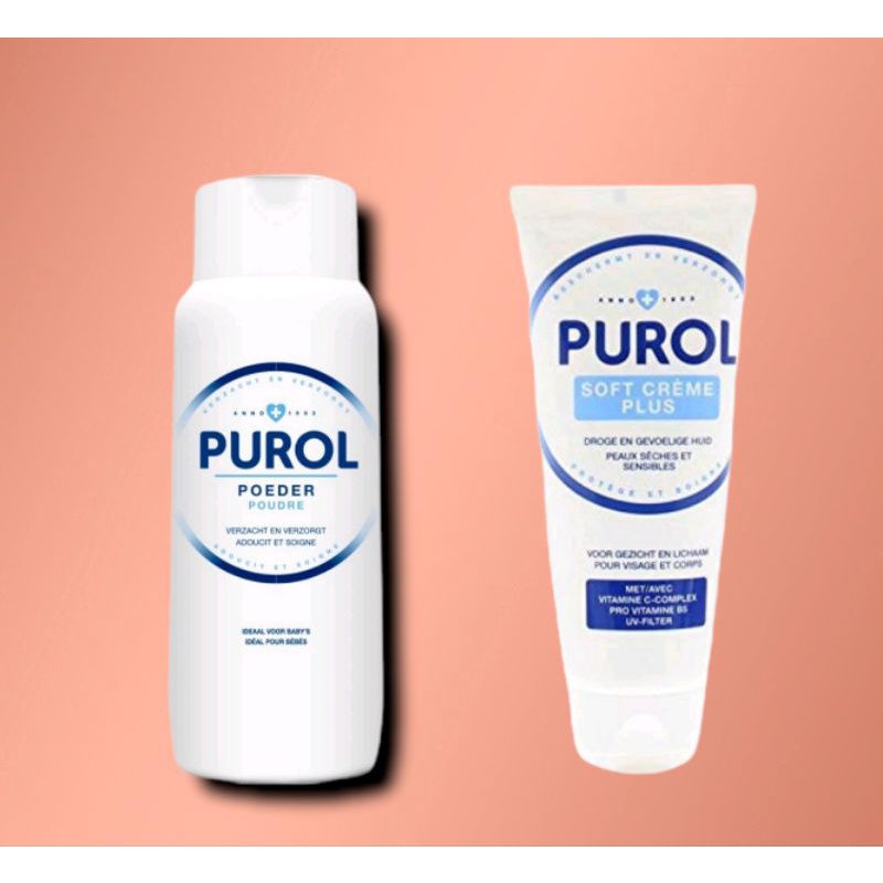 Purol Powder 100 gram / Bedak purol + Purol Hand Cream plus 100 ml