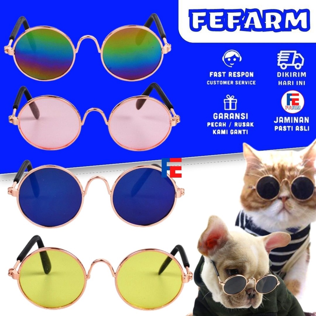 Kacamata Untuk Kucing Pet Sunglasses Eyeglasses FEFARM