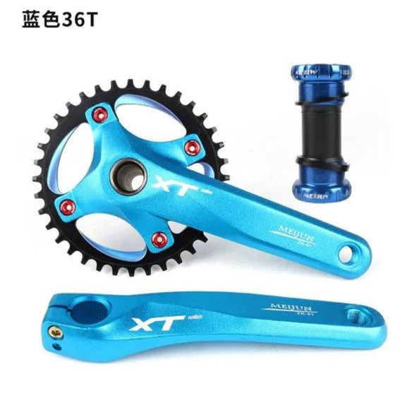 Meijun XT Crank Set HT2 BCD 104mm Crank Arm Hollowtech 2 Chainring 36T NOT Shimano Acera Alivio