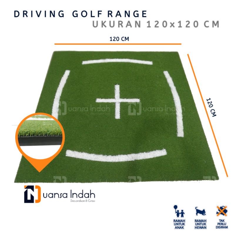 matras driving golf range ukuran 120 x 120 cm