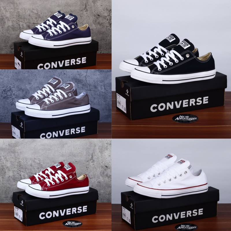 SEPATU CONVERSE ALL STAR LOW BLACK WHITE - SEPATU SNEAKERS PRIA WANITA