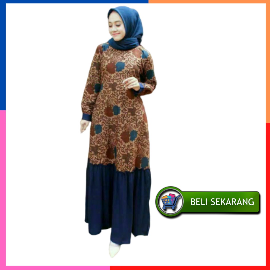  GAMIS  BATIK  BAJU  WANITA BAJU  SYAR I MUSLIMAH BUSUI MURAH 