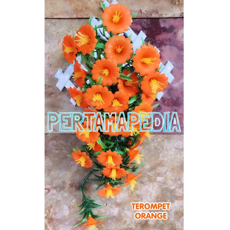 C5 BUNGA TEROMPET PLASTIK/Bunga Artificial/Bunga Dekorasi/Bunga Hiasan/Bunga Dinding/Bunga Pajangan-4