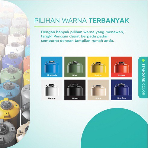 Tangki / Tandon / Toren Air merk Penguin tipe TB 33 (300L)