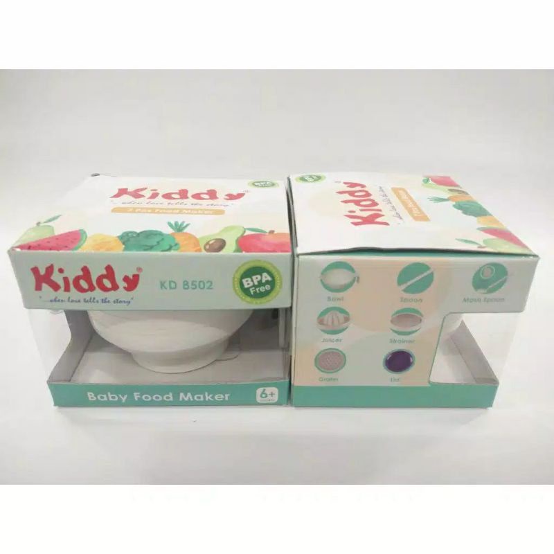 KIDDY Food Maker MPASI baby Set 7 in 1 perlengkapan MPASI Grinding Set Alat Pengolah MPASI GRINDER KIDDY Baby Food Maker MPASI baby set 7 in 1 , Perlengkapan MPASI, GRINDING SET alat Pengolah MPASI