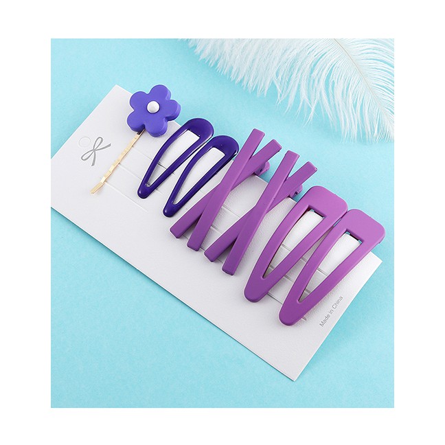 LRC Jepit Rambut Fashion Flower Matte Hair Clip Set Y61658