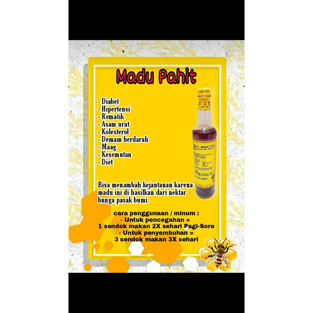 

Madu Hitam (Pahit)