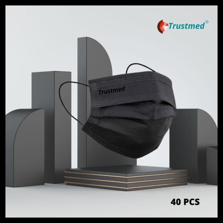 Masker Medis 4 Ply Trustmed Hitam | Black Mask