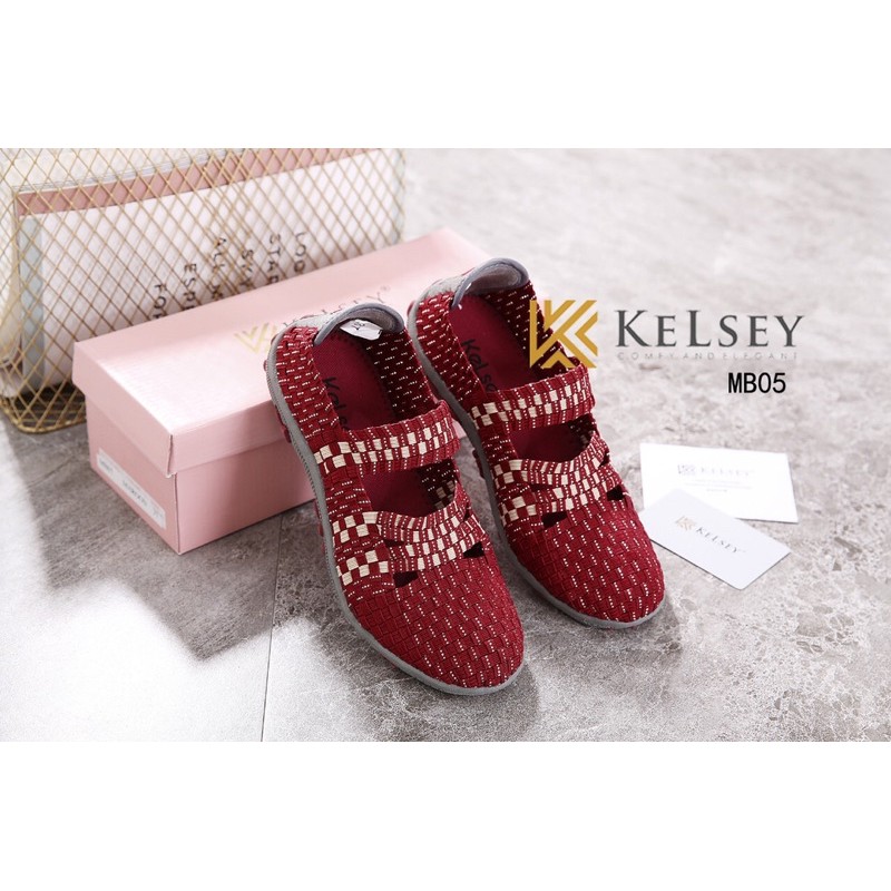 (GRATIS ALAS KAKI) NICOLE  Sepatu Flat Rajut Wanita Kelsey MB05