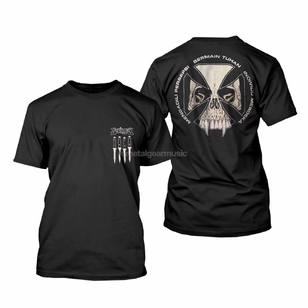 Metalgear Music Original  Seringai - Iron Cross Tshirt Baju Kaos