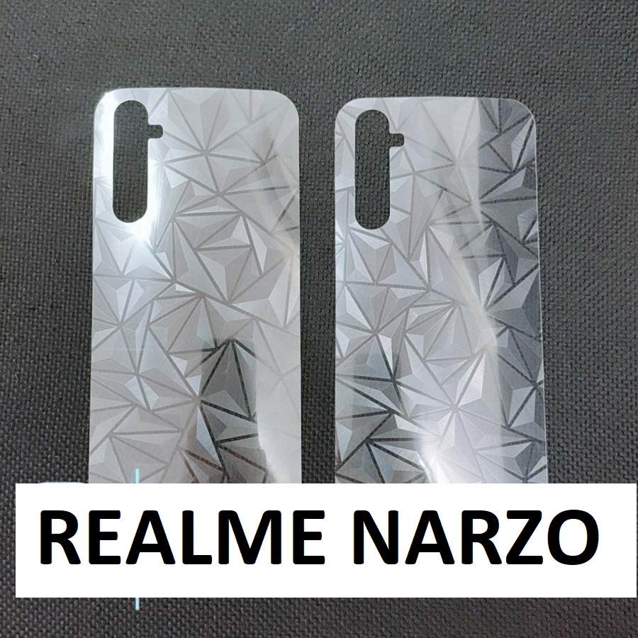 REALME NARZO 50 50A 50A PRIME 50i NARZO 30A NARZO 20 NARZO 20 PRO NARZO ANTI GORES BELAKANG SKIN DIAMOND GARSKIN MOTIF 3D SPIRAL BERLIAN ANTI JAMUR PELINDUNG BELAKANG ANTI JAMURAN NARZO 50 A i