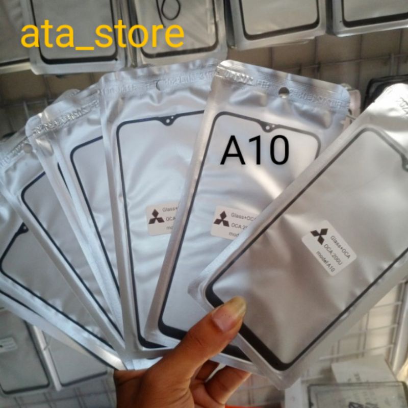 Kaca Depan Kaca LCD Samsung A10 TS TC Touchscreen Glass LCD + Lem Oca Kering Original