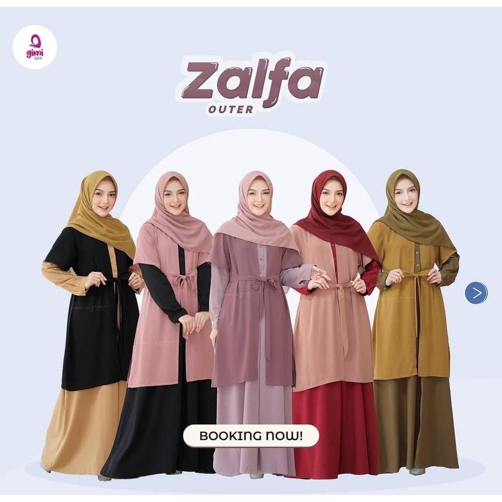 ZALFA OUTER / OUTER PENDEK / OUTERWEAR / OUTER KEKINIAN / FASHION MUSLIM