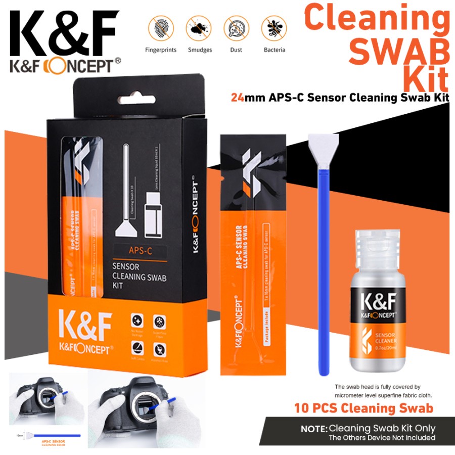 Full Frame Sensor Cleaning Swab Kit + Cleaning Liquid KNF Concept 24mm