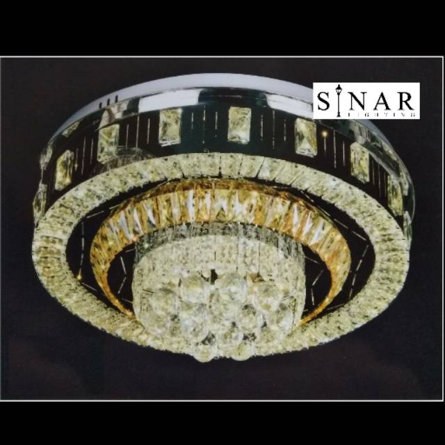 Lampu hias plafon kristal remote 1021/50