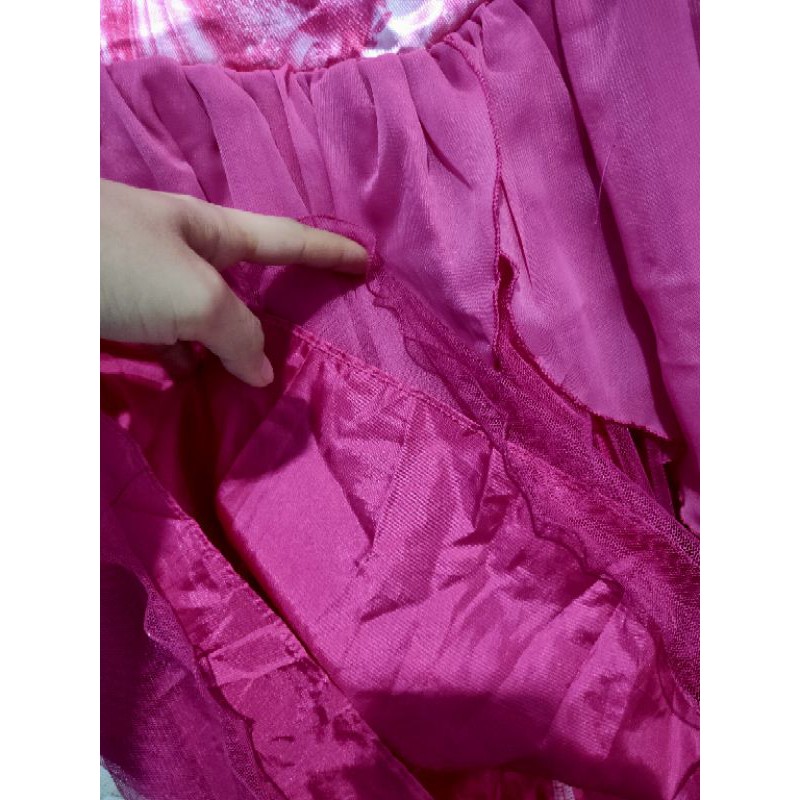 Dress Pink Princess Dress ultah Dress CNY 5-7 tahun keatas