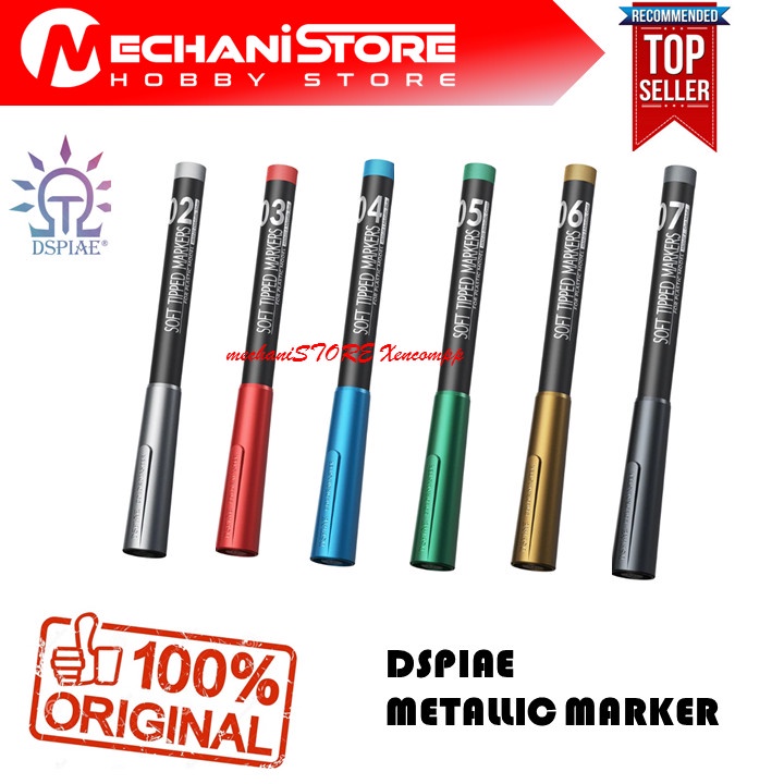 DSPIAE METALLIC MARKER Soft Tipped Alternatif Gundam Marker Spidol