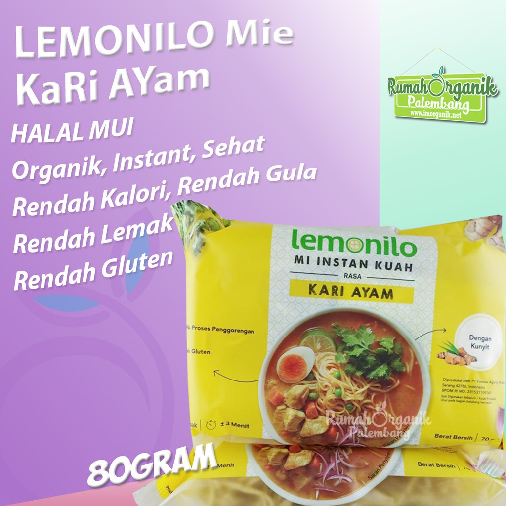 

Mie Lemonilo Kari Ayam Mie Kuah Instan Alami Rasa Kari Ayam Sehat