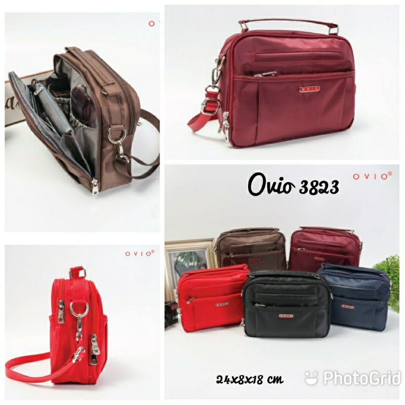 tas ovio 3823 taa selempang bahan nilon tas wanita kekinian