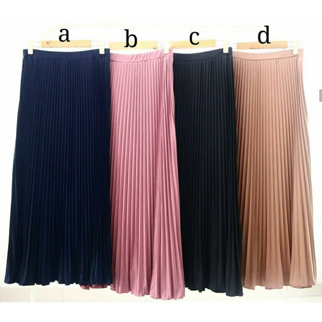 Rok Plisket Panjang Pleated Skirt