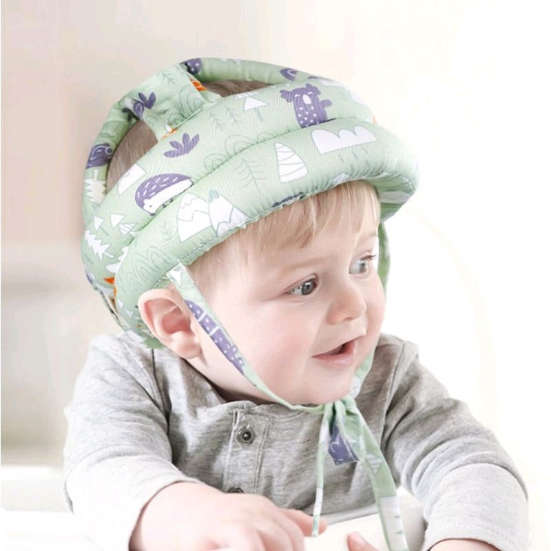 Topi Pelindung Kepala Bayi Motif Lucu