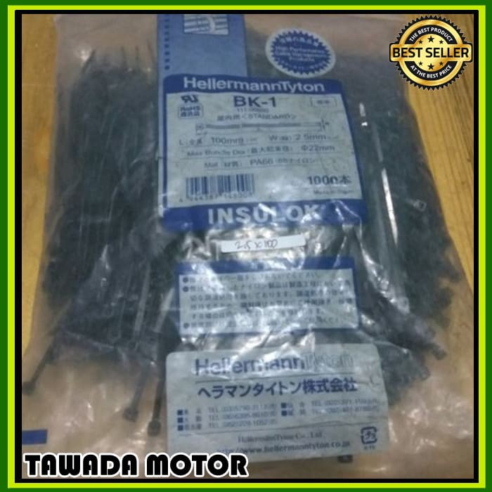 

kabel ties-tali ties 2.5 x 100mm hitam isi 1000pcs