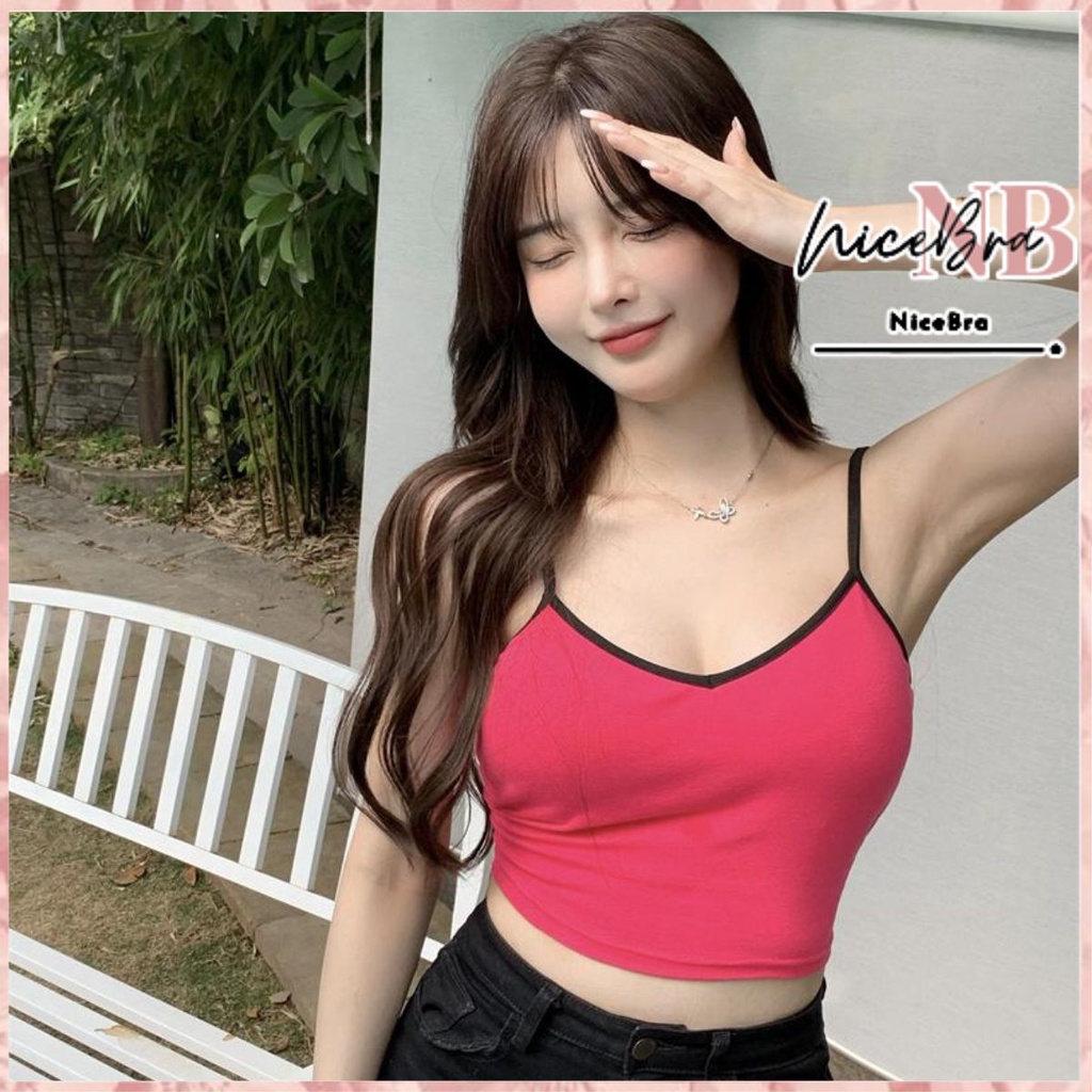 Nicebra Tanktop Bra Fashion Gyn Bra Olahraga Wanita Tanpa Kawat Import 1115