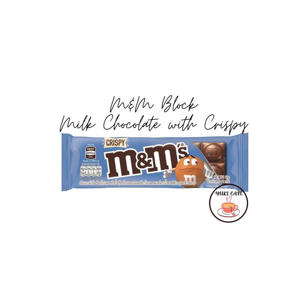 

COKELAT - M&M BLOCK MILK CHOCOLATE WITH CRISPY