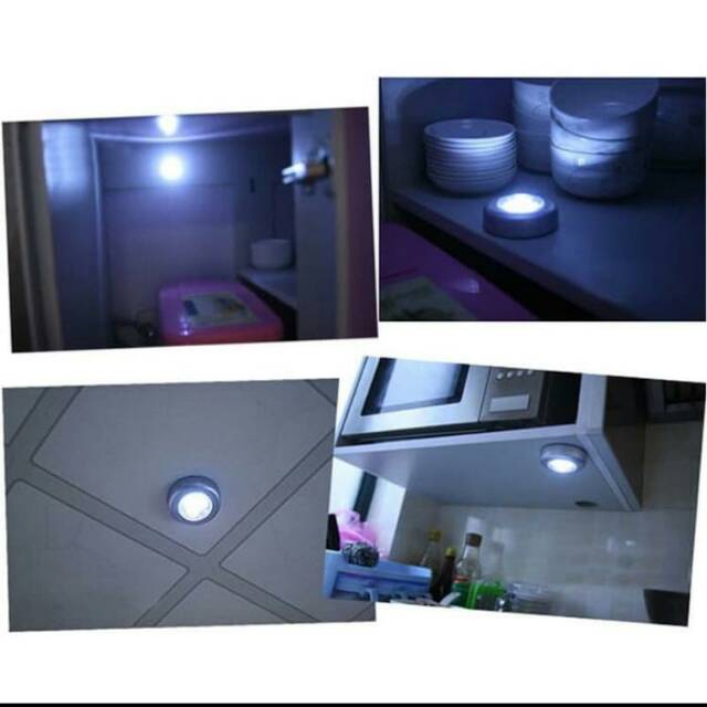 STICK TOUCH LAMP LAMPU LEMARI DARURAT TEMPEL 3 MINI LED SENSOR SENTUH AND STICK N CLICK BOHLAM DAPUR