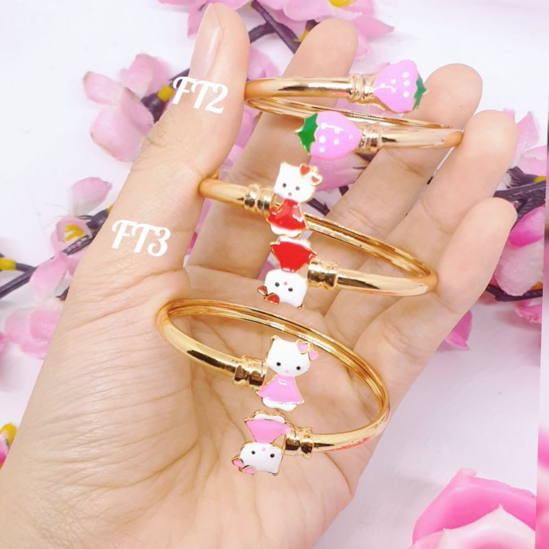 Gelang anak xuping ada bell lapis mas [GA-30]