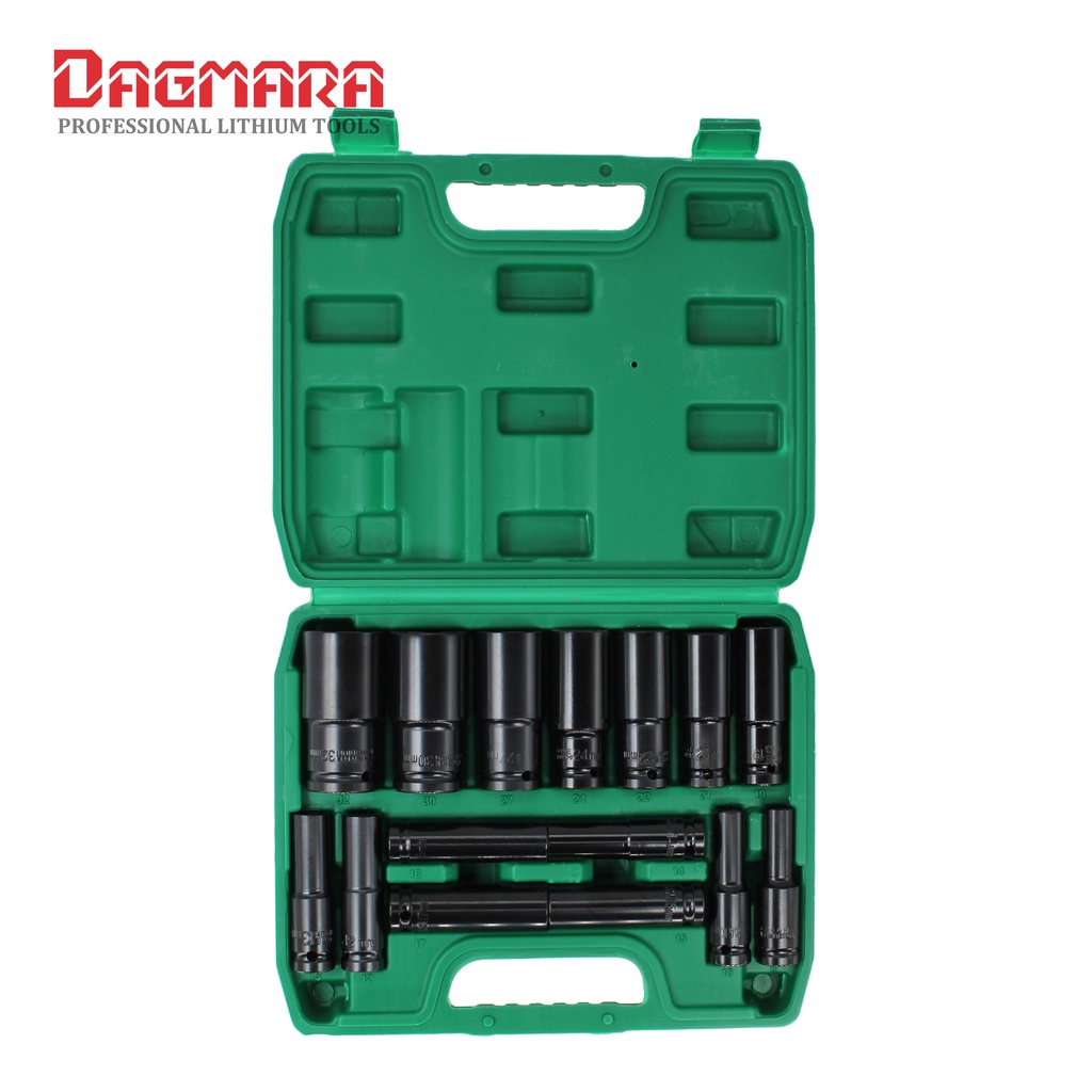 Dagmara 10PCS / 15PCS  1/2&quot; Impact Deep Socket Tool Set 8-24mm / 8-32MM