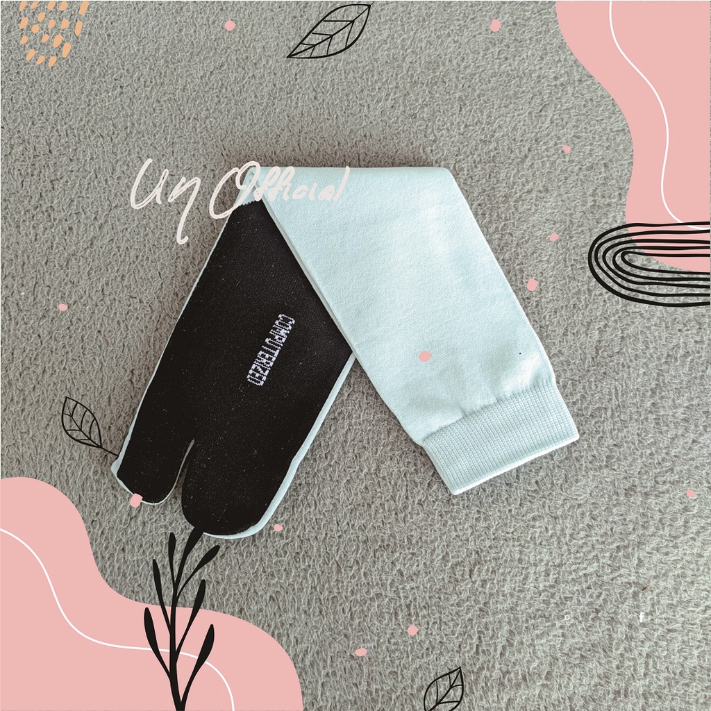 Kaos Kaki Jempol Wanita Muslimah / Muslim Telapak Hitam Panjang - Polos Premium-Baby Blue